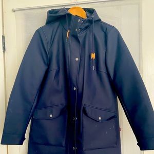 Levi Strauss indigo rubber raincoat M